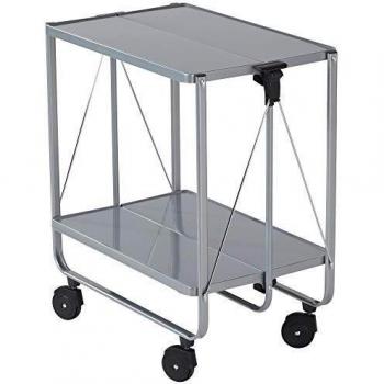 Leifheit 74291 74291-Carrito Auxiliar, Color Plateado, Acero Inoxidable, 98x70.5x12.5 cm
