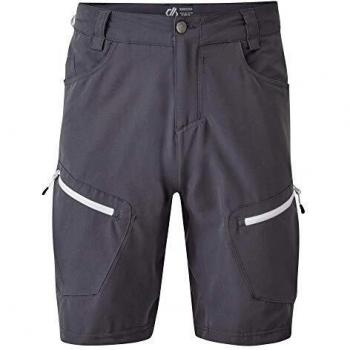 Dare2B Tuned In II-Pantalón Corto De Senderismo, Tejido Elástico, Repelente Al Agua Y con Varios Bolsillos Shorts, Hombre, Ebony Grey, 32