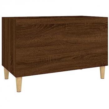 Mueble Discos Madera Contrachapada Roble Marrón 74,5x38x48 cm