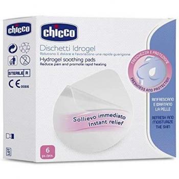 Chicco Hidro Gel - Pack de 6 discos de hidrogel para prevenir irritaciones o estrías en el pezón