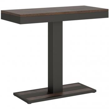 Consola extensible Capital Evolution 90x40/300 cm, estructura Nogal y Antracita