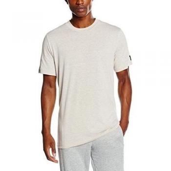 adidas Basic Tee - Camiseta de manga corta para hombre, color gris, talla S