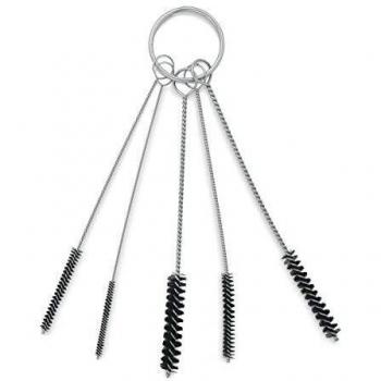 Juego de 5 cepillos de limpieza para aerógrafo Sparmax, Acero, medio