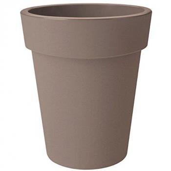 Maceta Alta Elho Green Basics 35cm - Marrón Taupe, 100% Reciclada, Exterior