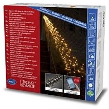 Guirnalda de luces LED Konstsmide 6563-870, 960 luces ámbar, control por app, exterior e interior