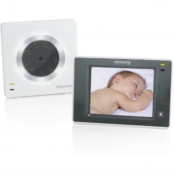 Miniland Digimonitor 3.5 Touch - Vigilabebés completo, con las más altas prestaciones y pantalla táctil, color blanco