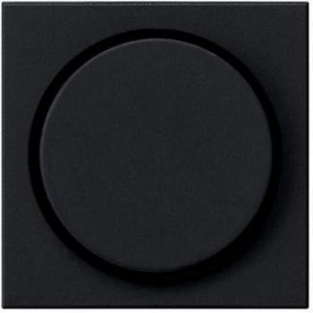 Gira System 55 Matte Black Dimmer Knob and Cover Plate (0650005)