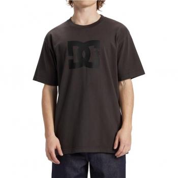 Camiseta de Hombre DC Shoes Star - Manga Corta, Color Negro Pigmentado, Lavado Enzimático