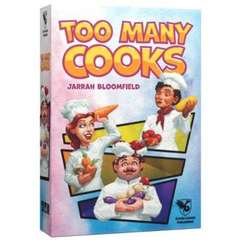 Juego de cartas Too Many Cooks - Juego de mesa para 2-8 jugadores, temática de cocina y comedia, incluye cartas ilustradas con recetas y personajes divertidos, mecánica de juego cooperativa y competitiva, partidas rápidas de