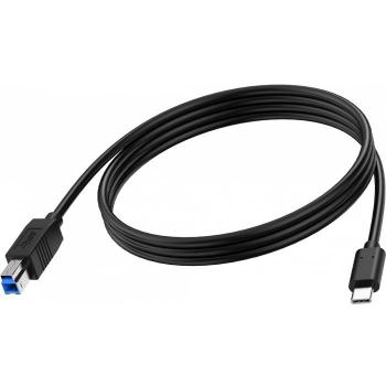 Cable USB-C a USB 3.0B de 2m en color negro