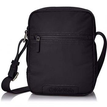 Calvin Klein Jeans METRO REPORTER - Bolso de hombro de piel sintética hombre, color negro, talla 19x20x7 cm