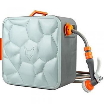 Enrollador automático de mangueras FUXTEC FX-CU30 de 30 m con conexión de ½ pulgada y diseño pivotante