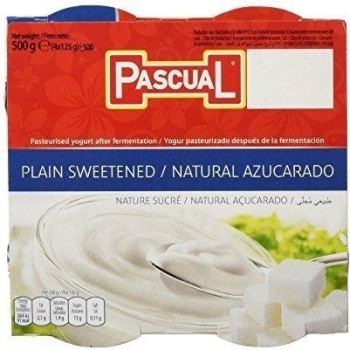 Pascual - Yogur Natural Azucarado - 4 x 125 g