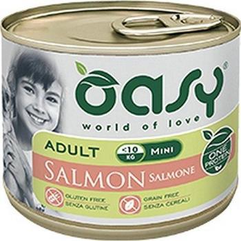 Lata para perro Oasy de salmón para razas mini, 200g