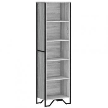 Estantería de madera de ingeniería gris Sonoma 50x31x169 cm, librería, estante, estantería de almacenaje, armario de almacenaje