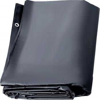 Cubierta de piscina enterrada de seguridad de PVC Gris 13x26 Ft con dimensiones 4 x 8 m, adecuada para piscinas de tamaño 3,7 x 7,7 m, incluye 24 tornillos de tierra