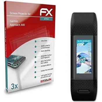 atFoliX Película Protectora Compatible con Garmin Approach X40 Protector Película, Ultra Claro y Flexible FX Lámina Protectora de Pantalla