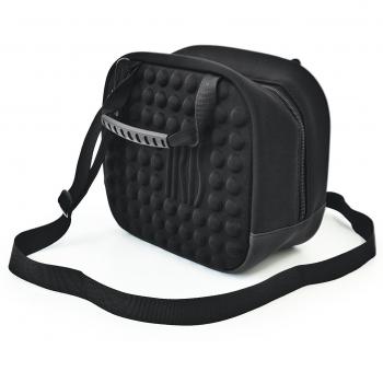 IRIS Studio Fizz Bolsa térmica, Porta Alimentos, Tela, Negro, 24.0x11.0x20.0 cm