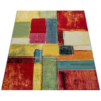 Alfombra Moderna Splash Diseño a Rombos De Colores 80x150 cm