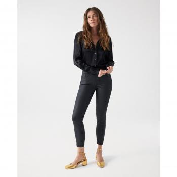 Salsa Jeans Vaqueros Secret Push In con Efecto Coating - Pantalón pitillo de mujer, cropped, de tiro alto, efecto coating