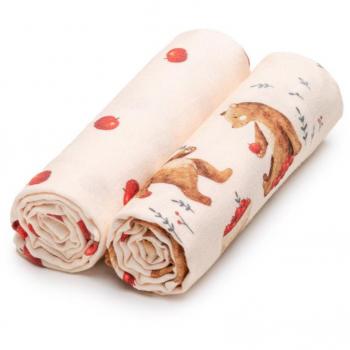 T-TOMI BIO Very Beary Muslin Cloth Diapers 65x65 cm (2 Pack)