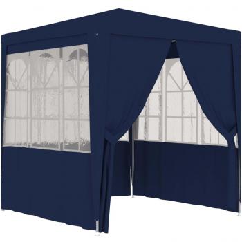 vidaXL Professional Party Tent with Side Walls 2x2 m Blue 90 g/m²