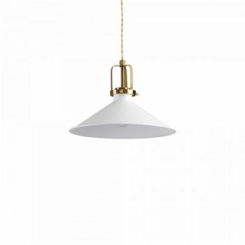 Lámpara colgante Eris-3 de metal blanco, 1 bombilla E27, diámetro de 31 cm, diseño tipo domo para interior
