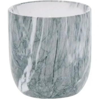 Vela Aromática Textura Mármol Algodón Gris Ø9 Cm