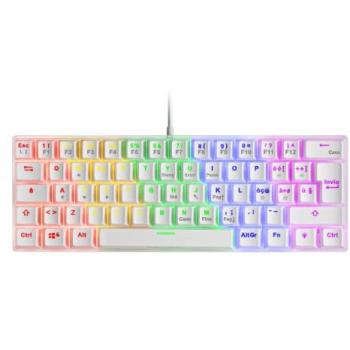 Teclado Mecánico Mars Gaming MK60 Blanco FRGB Switch Rojo Antighosting Idioma Italiano