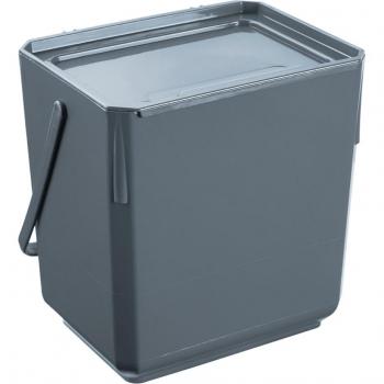 Papelera de reciclaje para compostar eco gris 19 x 14,5 x 20,5