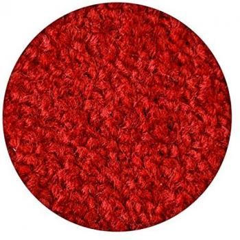Alfombra Circular Eton Roja 200 cm para Sala de Estar y Dormitorio