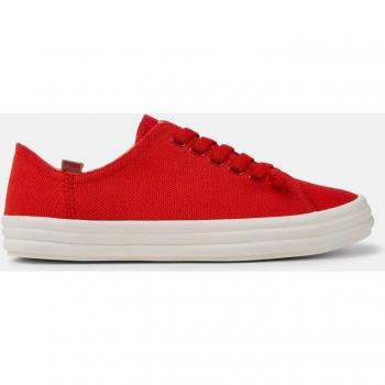 Zapatillas de lona Camper Hoops Rojo con cordones para mujer