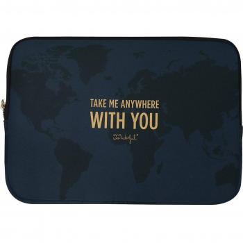 Funda azul Mr Wonderful 'Take me anywhere with you' para portátiles hasta 14'