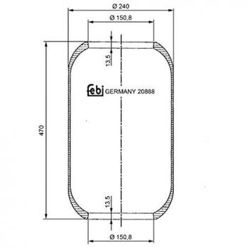 Fuelle de suspensión neumática FEBI BILSTEIN 20888