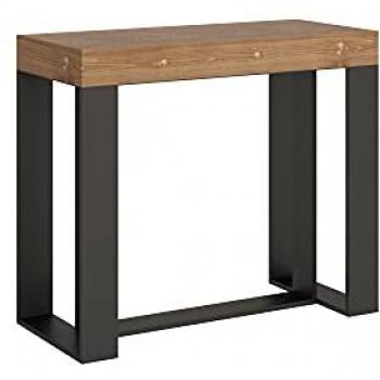 Consola Extensible Futura Small 90x40/190 cm Estructura de Abeto Teñido Antracita