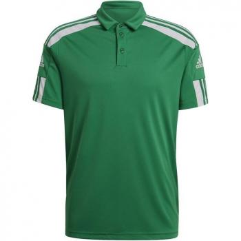 Adidas Squadra 21 Kids Football Polo Shirt, Green/White