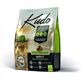 Kudo Pienso Seco Prensado en Frío para Perros Adultos de Todos los Tamaños y Razas. Receta Natural Pollo Grain Free. Sin Gluten. Elaborado con Ingredientes Naturales