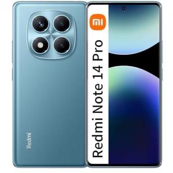 Xiaomi Redmi Note 14 Pro 4G Azul Océano 12GB RAM + 512GB ROM, Pantalla AMOLED 6.67, Batería de 5500mAh, Carga Rápida de 45