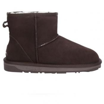 Botas Mini Clásicas de Mujer Emu de Piel de Oveja Real con Suela TPR en Chocolate - Talla EU 40 / UK 7