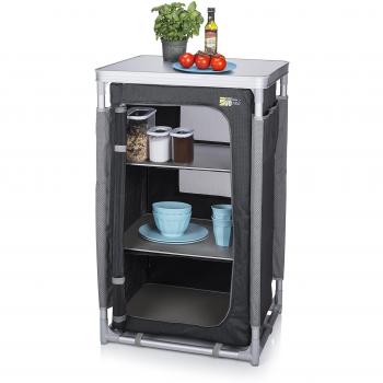 Armario de Camping Portátil CAMPART Travel CU-0719, Color Gris