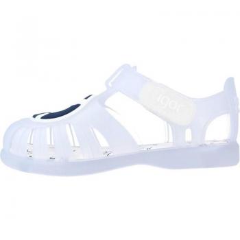 Chanclas Igor Tobby Blanco Marino S10249 - Sandalias de Niña y Niño IGOR S10249 BLANCO: Chanclas, color blanco y marino, diseño unisex para niños, modelo Tobby, referencia S10249
