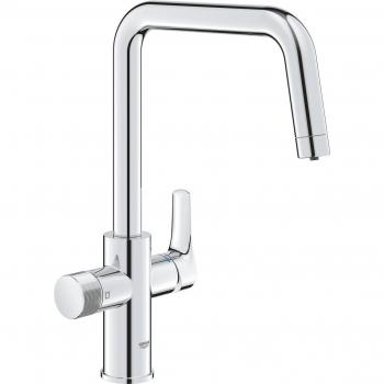Grifo de cocina GROHE Blue Pure Eurosmart con filtro, caño en forma de 'U', acabado cromado