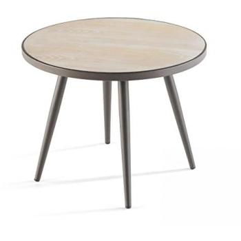 Mesa de Centro Redonda Tivoli con Tablero Imitación Madera