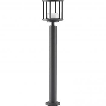Bolardo luminoso Lucande Berenike, 85 cm, moderno, gris, hecho de aluminio, 1 llama GX53, ideal para iluminación de senderos y balizas