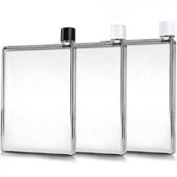Portátil A5 Tamaño creativos Agua Botella, libre de BPA Slim Drink, traje para oficina hombre de mujer, Si A Business, en hotel y etc Aeropuerto, 750 ML