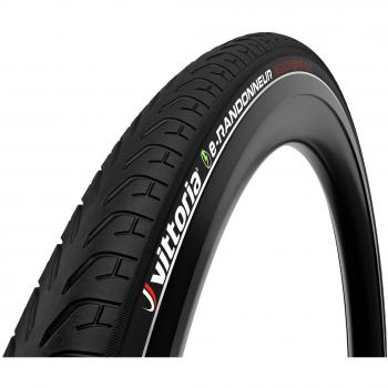 Vittoria Cubierta Rígida Urbana E-Randonneur Graphene 2.0 27.5'' X 1.75, color negro, tamaño 27.5x1.75, diseño full reflectante, tecnología Graph