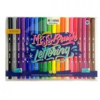 Pack de Marcadores Doble Punta Mooving x20 Miss Brush