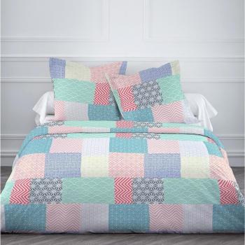 Today 015737 Color Patch-Juego de cama funda nórdica de 220 x 240 cm, 2 fundas de almohada de 63 x 63 cm, algodón, multicolor