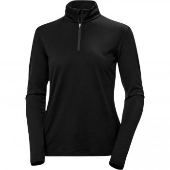 Camiseta térmica de manga larga Helly Hansen Merino 1/2 zip para mujer en color rojo (M)