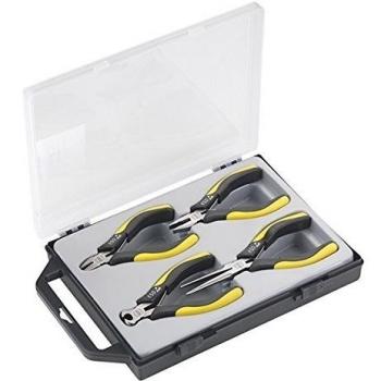 Alyco 113190 - Juego de 4 minialicates de precision ESD con estuche plastico